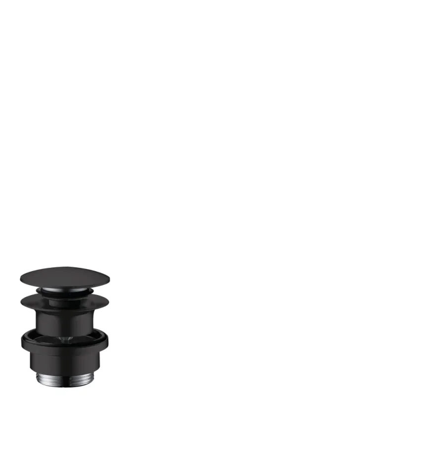 Hansgrohe Basin Waste Push Open Brass Mb Matt Black product image - Image 1
