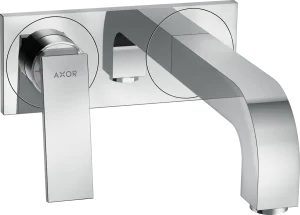 Axor Citterio Single Lever Basin Mixer For Concealed Installation Wall-mounted With Lever Handle, Spout 220 Mm And Plate Chrome
