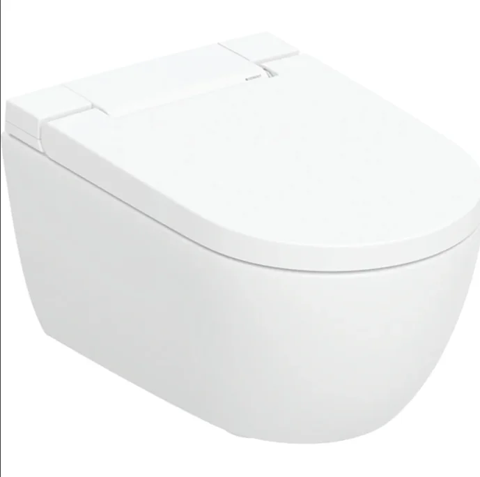 Geberit Aquaclean Alba Wc Complete Solution Wall Hung Pan & Seat With White Cover Detail product image - Image 1