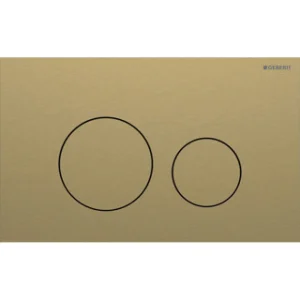 Geberit Sigma40 Dual Round Flush Plate Brass Coloured