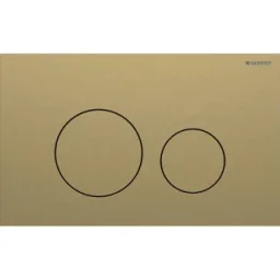 Geberit Sigma40 Dual Round Flush Plate Brass Coloured product image - Image 1