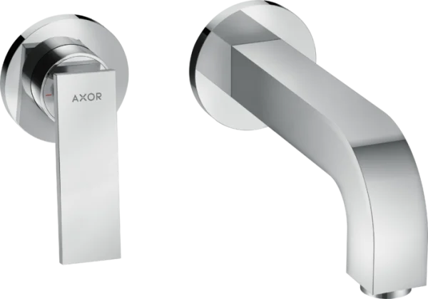 Axor Citterio Single Lever Basin Mixer For Concealed Installation Wall-mounted With Lever Handle, Spout 220 Mm And Escutcheons Chrome