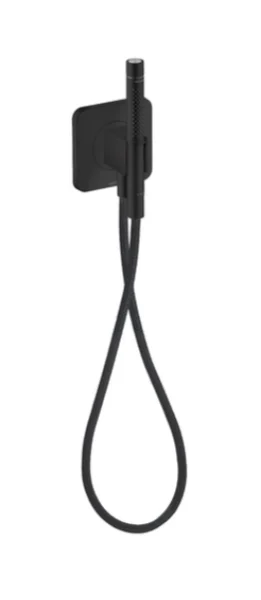 Axor Citterio C Porter Unit 120/120 Softsquare With Baton Hand Shower 2jet And Textile Shower Hose Matt Black