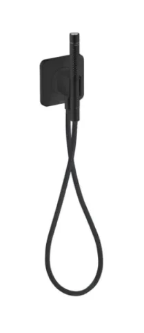 Axor Citterio C Porter Unit 120/120 Softsquare With Baton Hand Shower 2jet And Textile Shower Hose Matt Black product image - Image 1