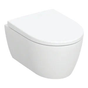 Geberit Icon Compact Wall Hung Pan & Soft Close Seat (rimfree)
