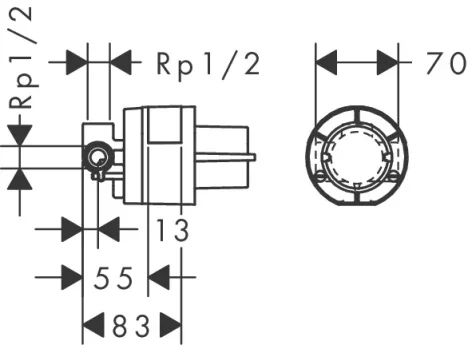 Hansgrohe Shower Basic Set Dn15 detail view - Image 2