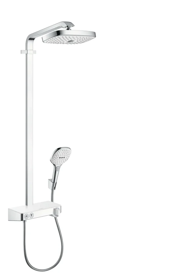 Hansgrohe Xx Rd Select E 300 2jet Showerpipe White/chrome product image - Image 1