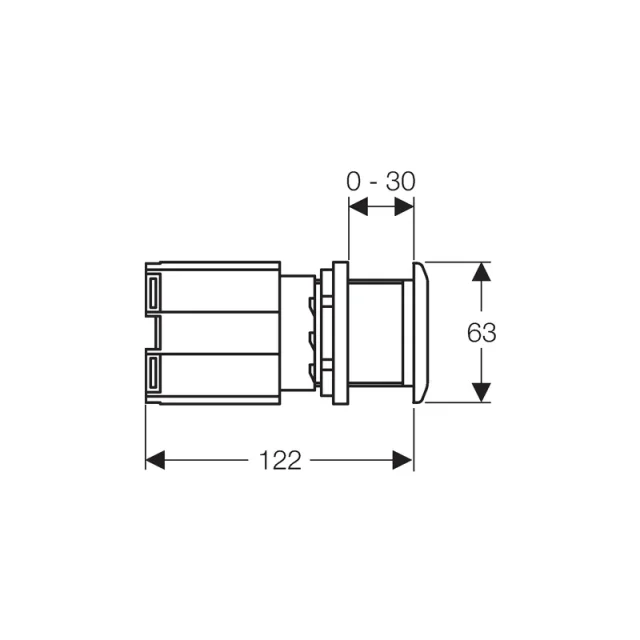 Geberit 115.947.21.1 Chrome Air Button detail view - Image 3