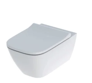Geberit Smyle Square Wall Hung Pan & Soft Close Seat (rimfree)