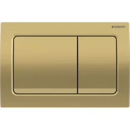 Geberit Alpha01 Square Dual Flush Plate Brass Coloured product image - Image 1