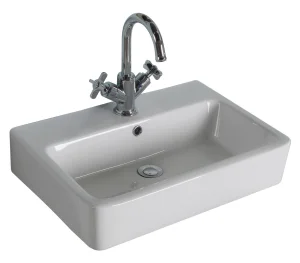 Roper Rhodes 565mm Square Basin Ceramic Basin 1 Tap Hole - White