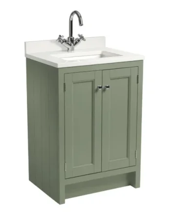 Roper Rhodes 600mm Hampton Undermount Basin Unit - Matt Sage Green product image - Image 1