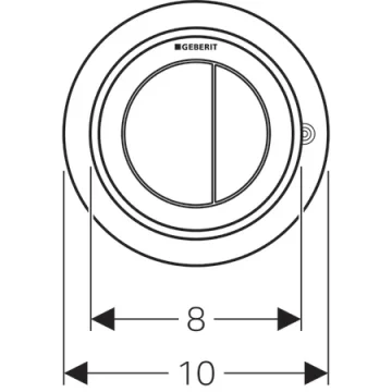 Geberit 116.057.kh.1 Type 10 Df Pne Plastic detail view - Image 3