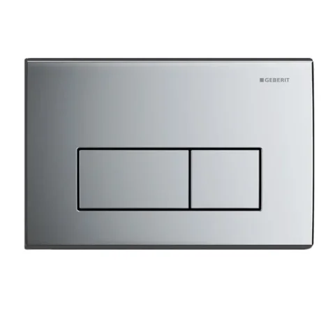 Geberit Kappa50 Square Flush Plate For Dual Flush - Gloss Chrome detail view - Image 3