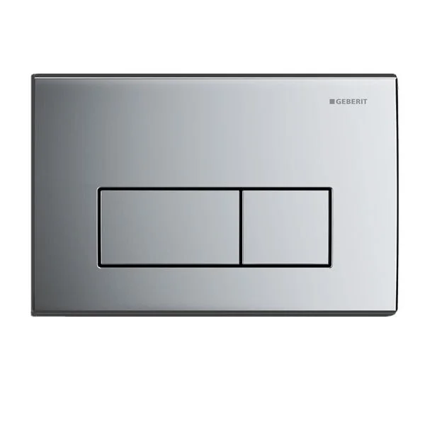 Geberit Kappa50 Square Flush Plate For Dual Flush - Gloss Chrome