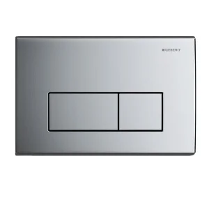 Geberit Kappa50 Square Flush Plate For Dual Flush - Gloss Chrome