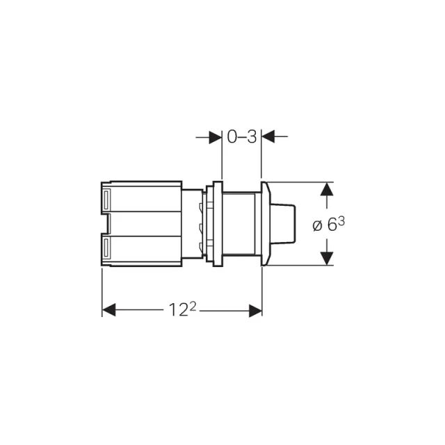 Geberit 115.949.21.1 Pneumatic Push Button Chrome detail view - Image 3