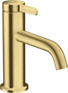 Axor One Single Lever Basin Mixer 70 With Lever Handle And Waste Set Brushed Brass