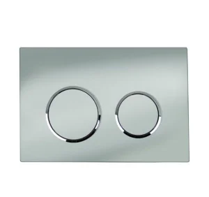 Geberit Kappa21 Round Flush Plate For Dual Flush - Matt Chrome With Gloss Chrome Detail