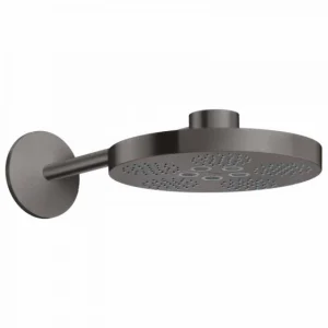 Axor One Overhead Shower 280 2jet With Shower Arm Brushed Black Chrome