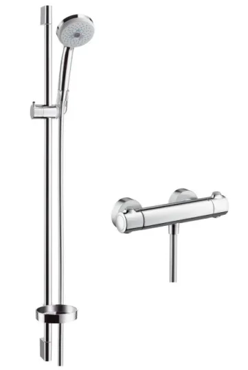 Hansgrohe Xx Croma 100 Multi / Ecostat Comfort Chrome detail view - Image 2