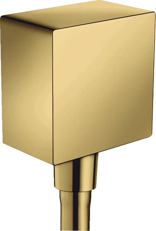 Hansgrohe Fixfit Square Wall Outlet Dn15 Rv Pgo Polished Gold Optic detail view - Image 2