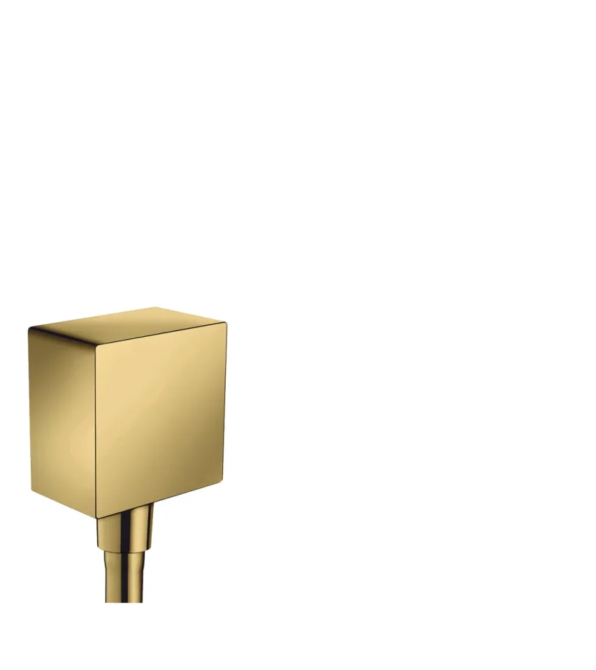 Hansgrohe Fixfit Square Wall Outlet Dn15 Rv Pgo Polished Gold Optic product image - Image 1