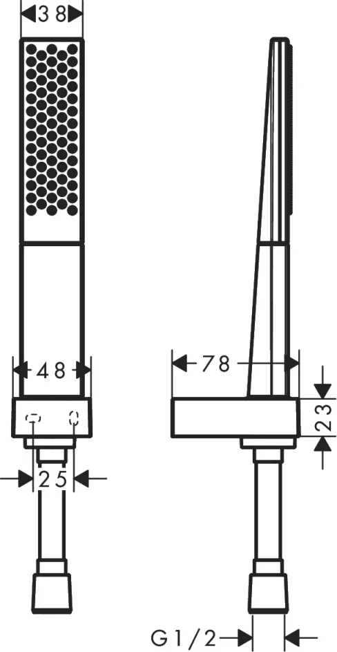 Hansgrohe Rainfinity 100 1j Porter Set 1600 Mw Matt White detail view - Image 2