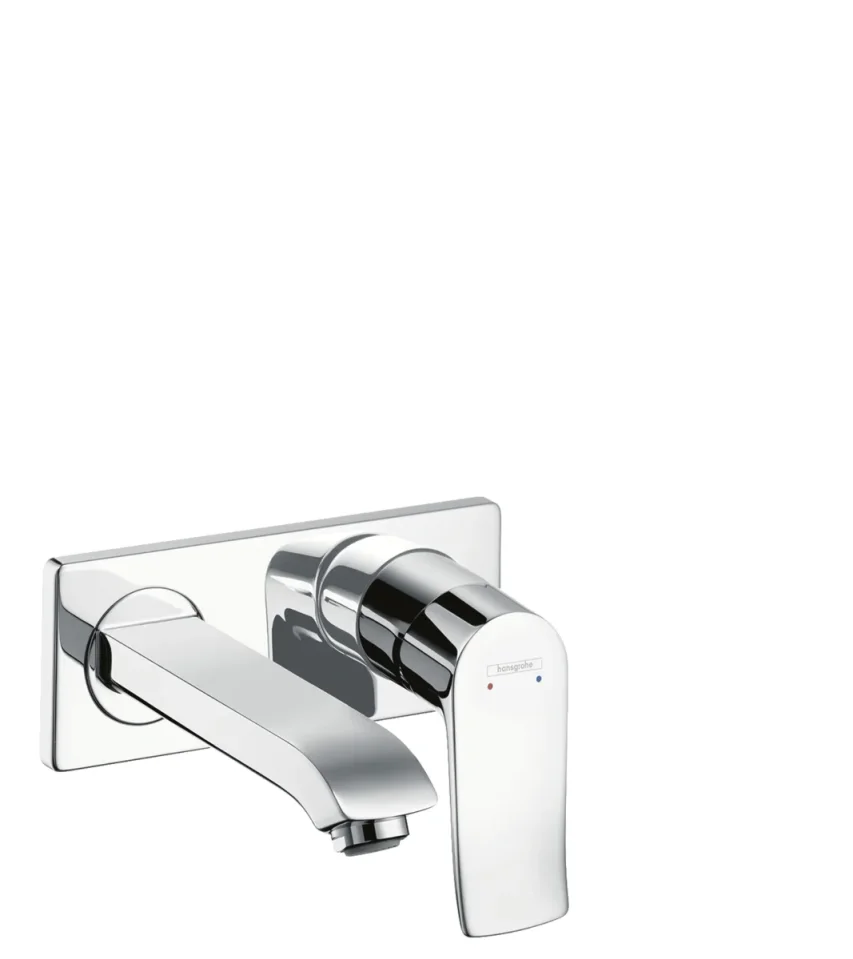 Hansgrohe Metris 2-h.basin M.conc.fs Short Chrome product image - Image 1