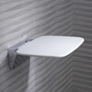 Roper Rhodes Thermoset Shower Seat - White+chrome Trim