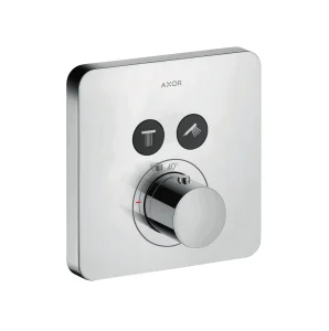 Axor Showersolutions Thermostatic Mixer Softsquare For Concealed Installation For 2 Outlets Stainless Steel Optic