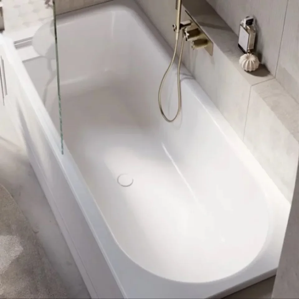 Bette Ocean 1700 750mm Foot End Rightoverflow Front White detail view - Image 8