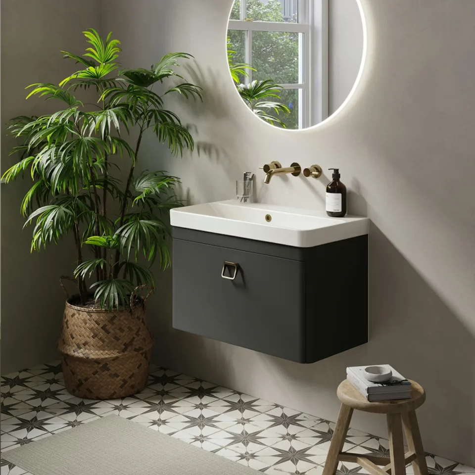 Saneux Hyde 70x37cm Washbasin 1th detail view - Image 3