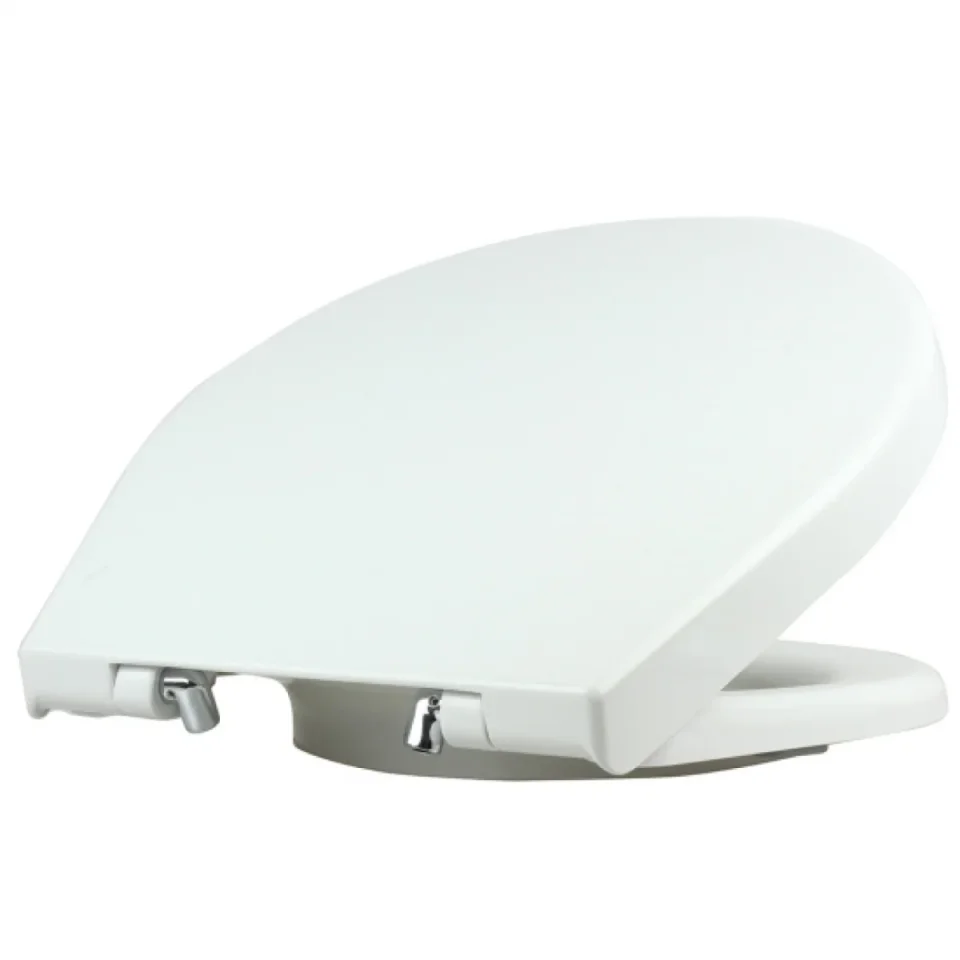 Galassia Toilet Seat Xes Bco Mat Chrome Hinges - Image 1