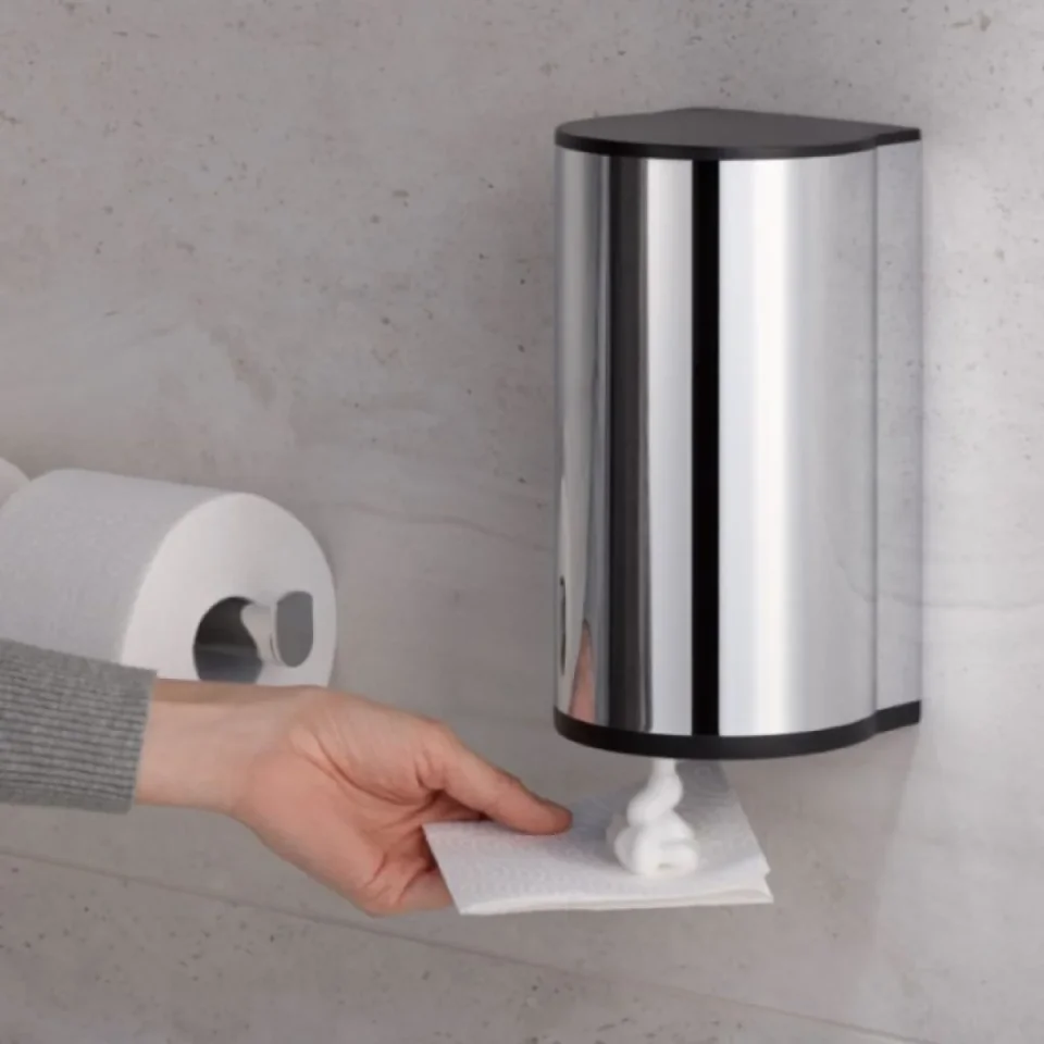 Keuco Plan Touchless Sanitiser Dispenser Chrome Plated / Anthracite - Image 1