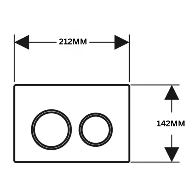 Geberit Kappa 21 Flush Plate Black & Chrome  detail view - Image 4