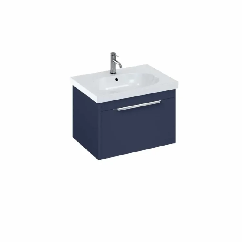 Britton Shoreditch 650mm Single Draw Unit Matt Grey (Basin Sold Separately) detail view - Image 1
