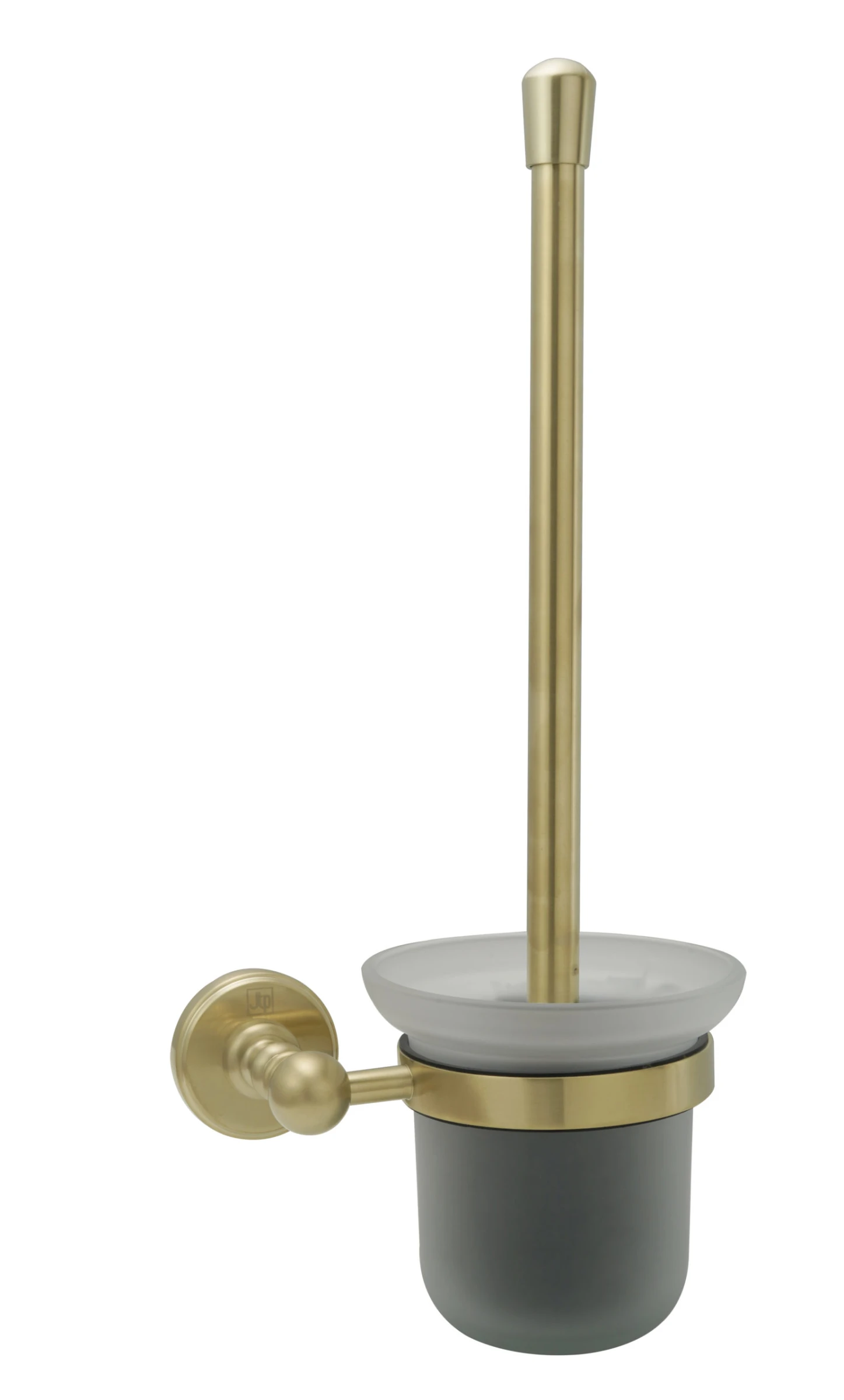 Toilet brush wall mounted frosted glass