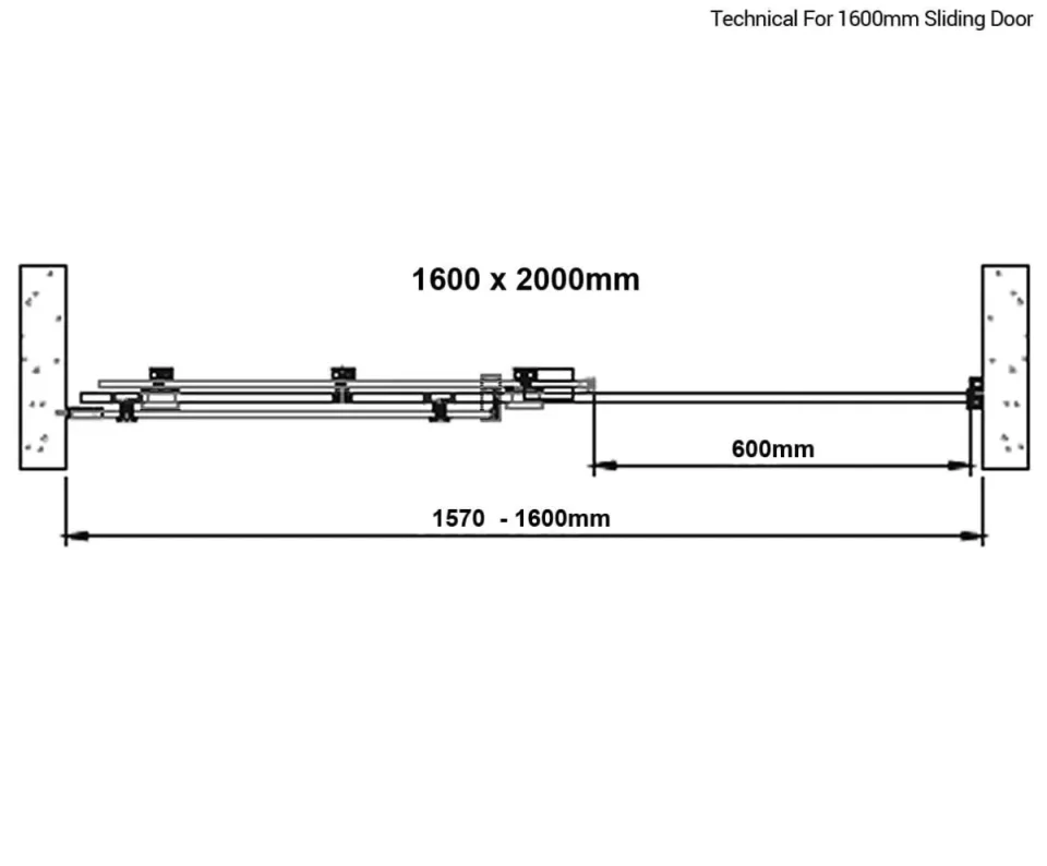 Frontline Aquaglass Sphere Sliding Shower Door With Chrome Cut-out Handle, 1200 x 2000 x 8mm  detail view - Image 2
