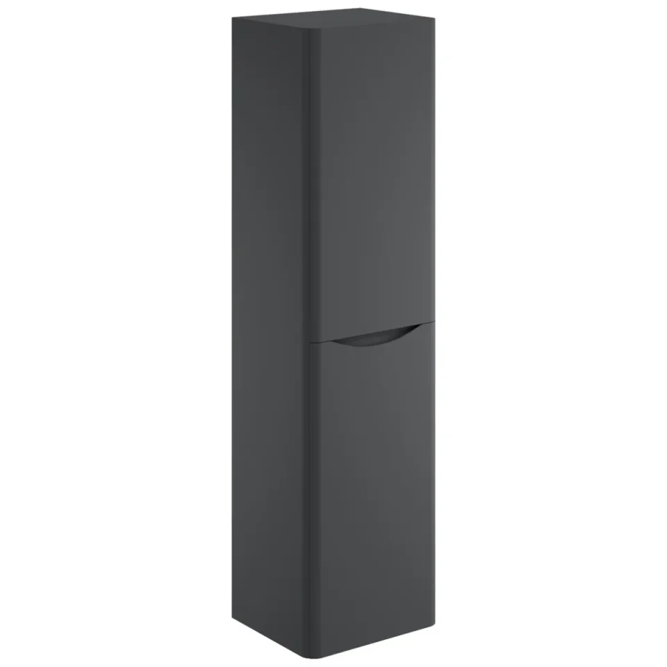 Scudo Bella Tall Cabinet Graphite Grey detail view - Image 1