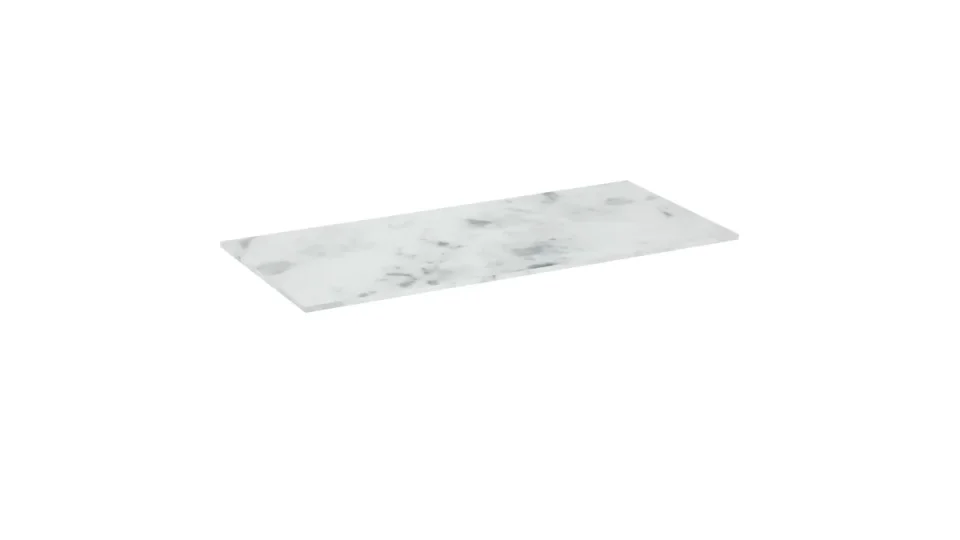 Saneux Uni 60cm Countertop - Matte Carrara White - 12mm detail view - Image 1