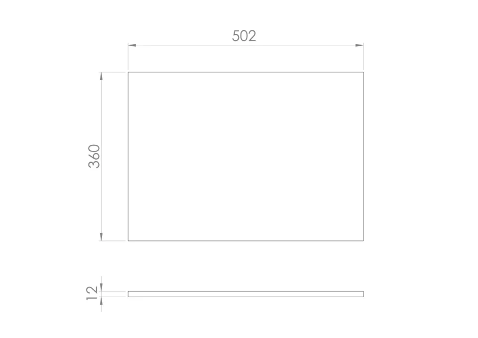 Saneux Uni 50cm Countertop - Matte Carrara White - 12mm - Slim Depth (36cm) detail view - Image 2