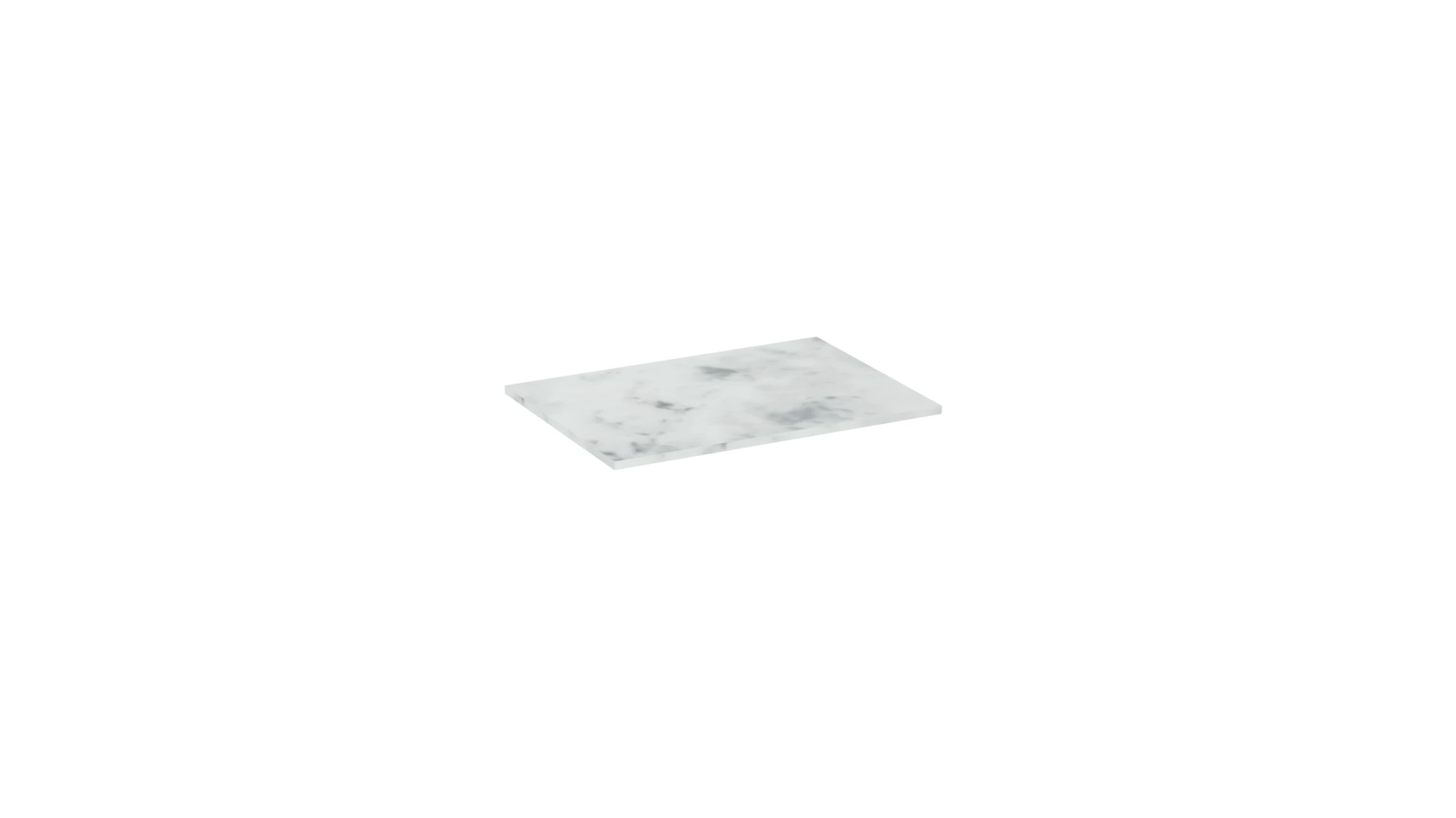 Saneux Uni 50cm Countertop - Matte Carrara White - 12mm - Slim Depth (36cm)