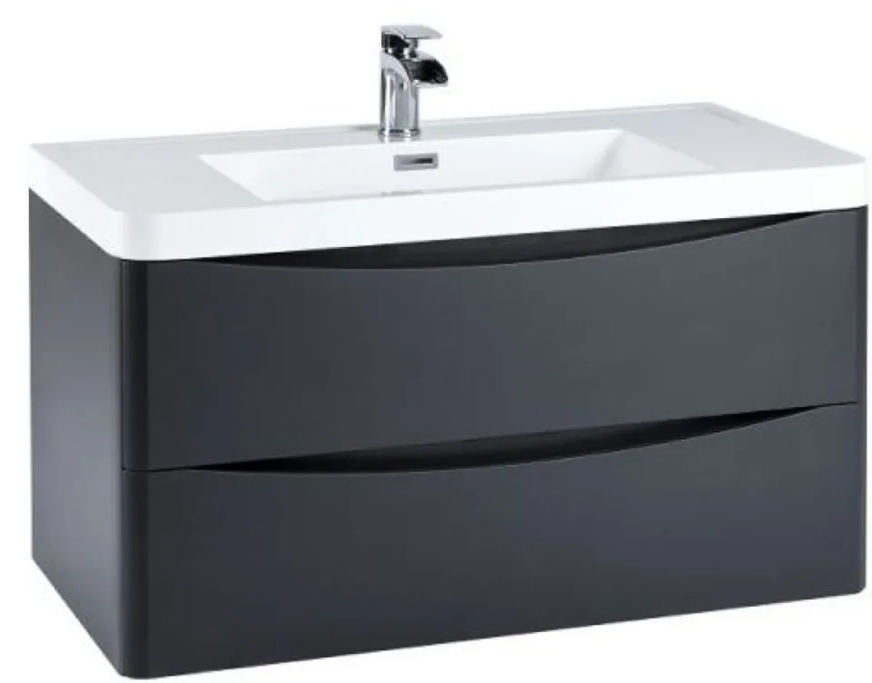 Scudo Bella 900 Wall Cabinet Graphite Grey - Image 1