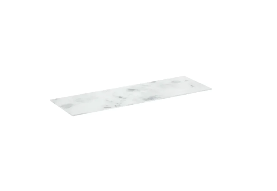 Saneux Uni 160cm Countertop - Matte Carrara White - 12mm detail view - Image 1