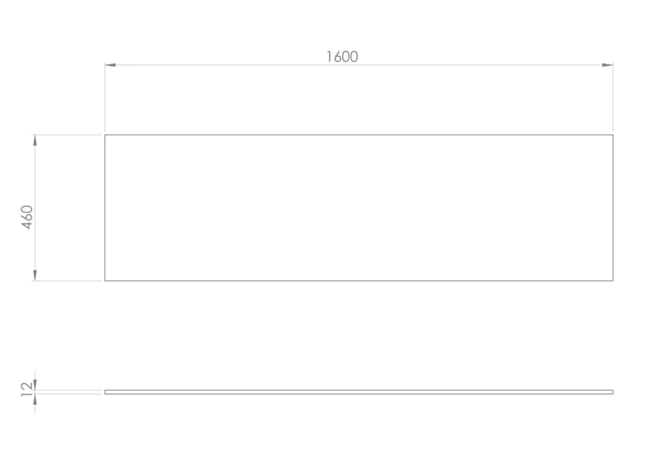 Saneux Uni 160cm Countertop - Matte Carrara White - 12mm detail view - Image 2