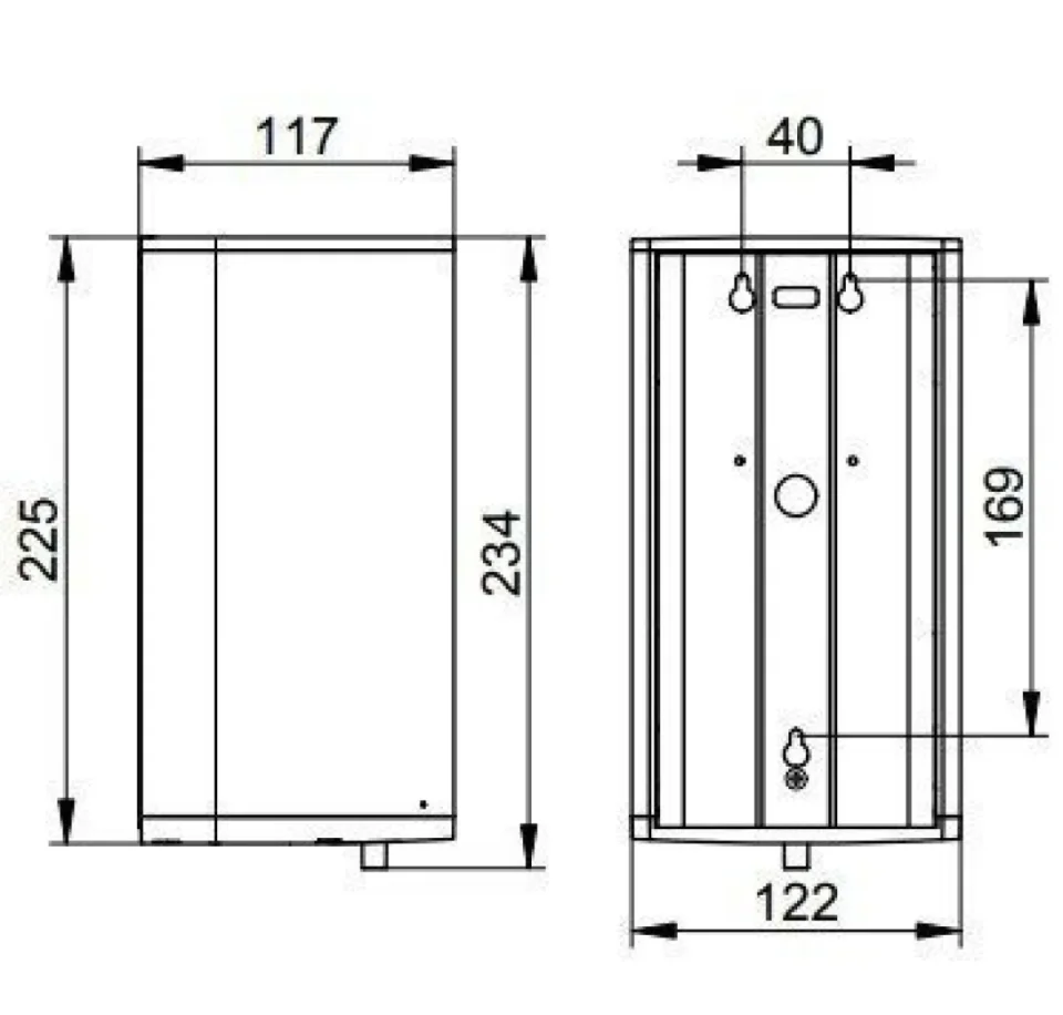 Keuco Plan Touchless Sanitiser Dispenser Chrome Plated / Anthracite detail view - Image 7