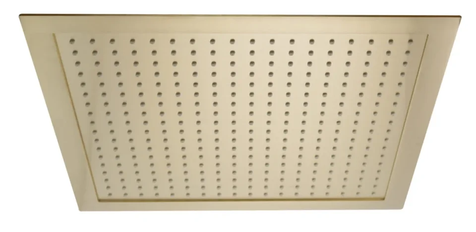 Just Taps Hix Square Shower Head 400mm Brushed Brass product image - Image 1