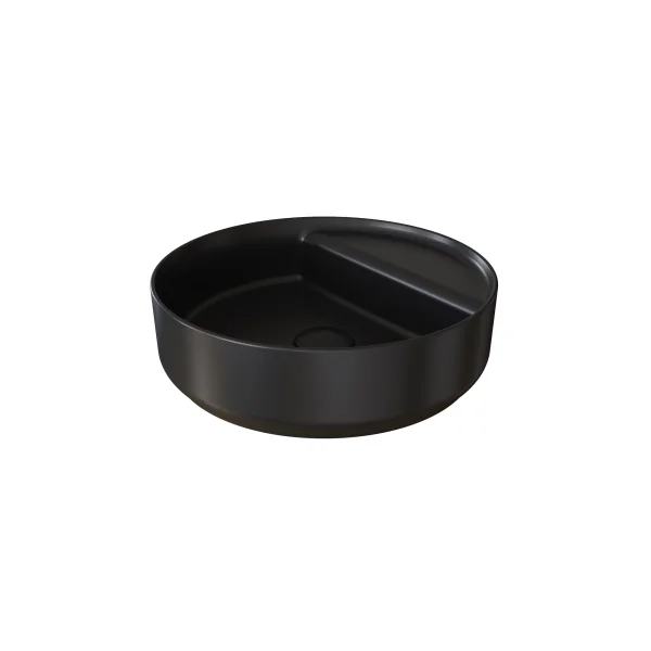 Saneux Oxford 42cm Countertop Basin 0 Tap Hole - Matte Black