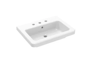Saneux Indigo 60x45cm Washbasin 3th - European / Alpine White